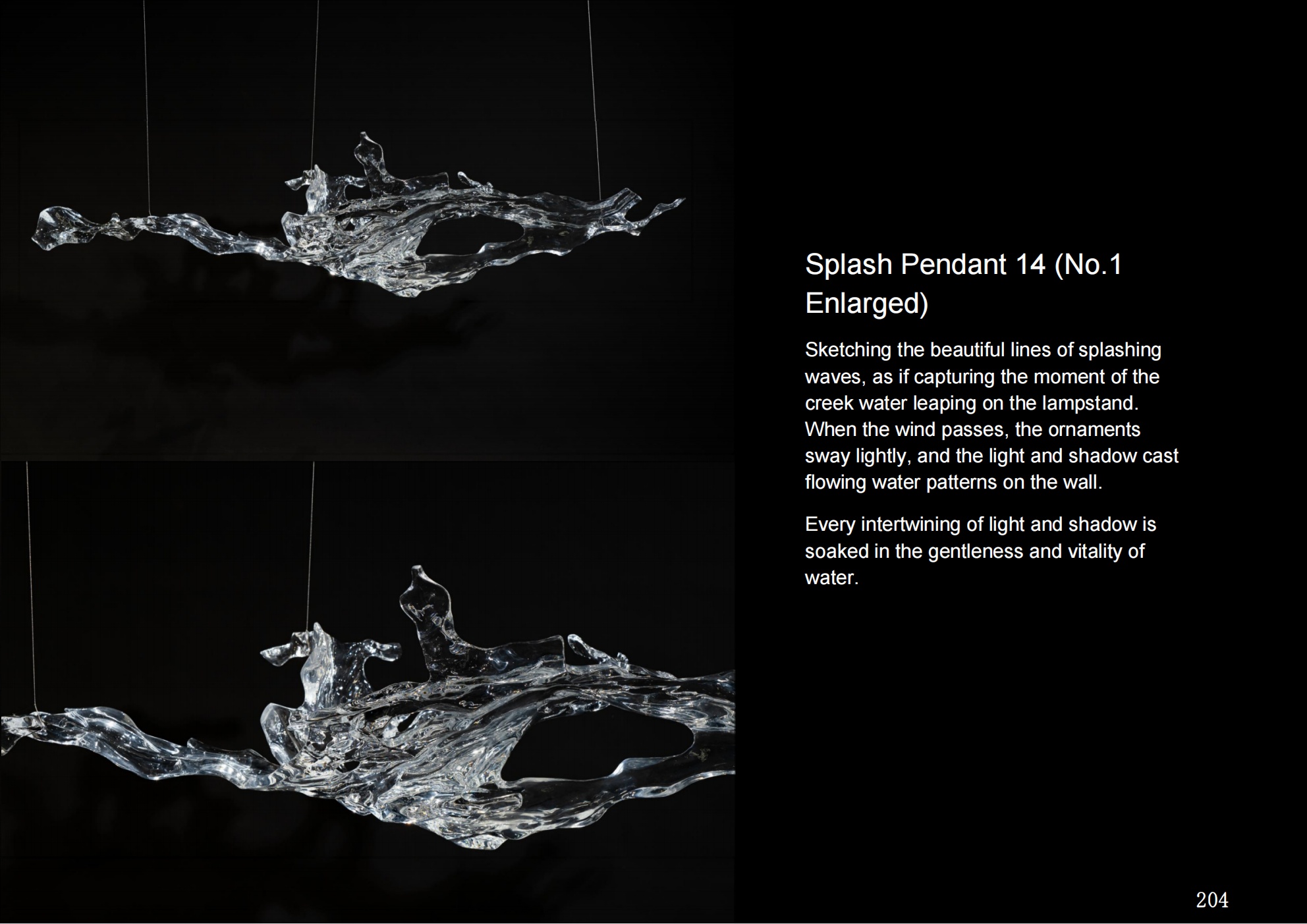 Water Splash Pendant Light N Super Enlarged